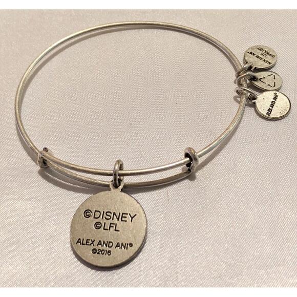 Alex And Ani Disney Parks Star Wars Rebellion Symbol Silver Bangle Bracelet EUC - Picture 6 of 6